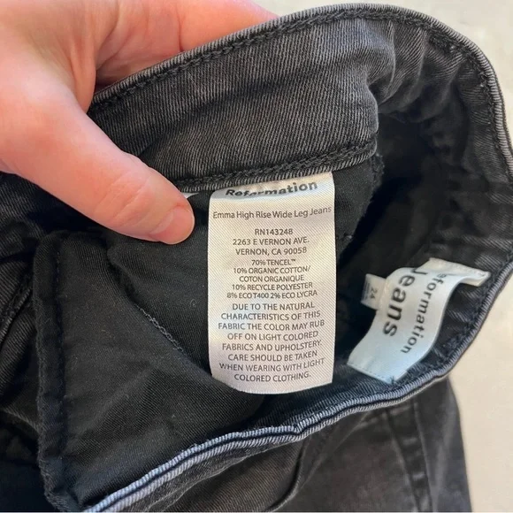 Reformation Emma High Rise Wide Leg Jeans - Picture 3 of 7